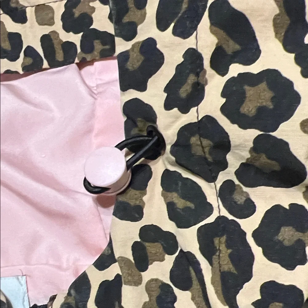 Leopard Print Rain Jacket with Hood - Picture 4 of 8